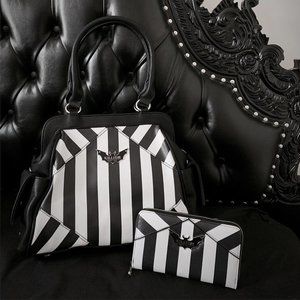 Killstar Striped purse and crossbody bag WITH matching wallet